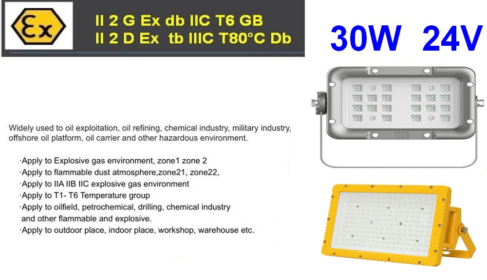 Floodlight Atex 30W Zone 1, Zone 2, 21, 22